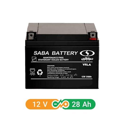 باتری یو پی اس 12ولت 28آمپرساعت صبا(saba battery ) ups